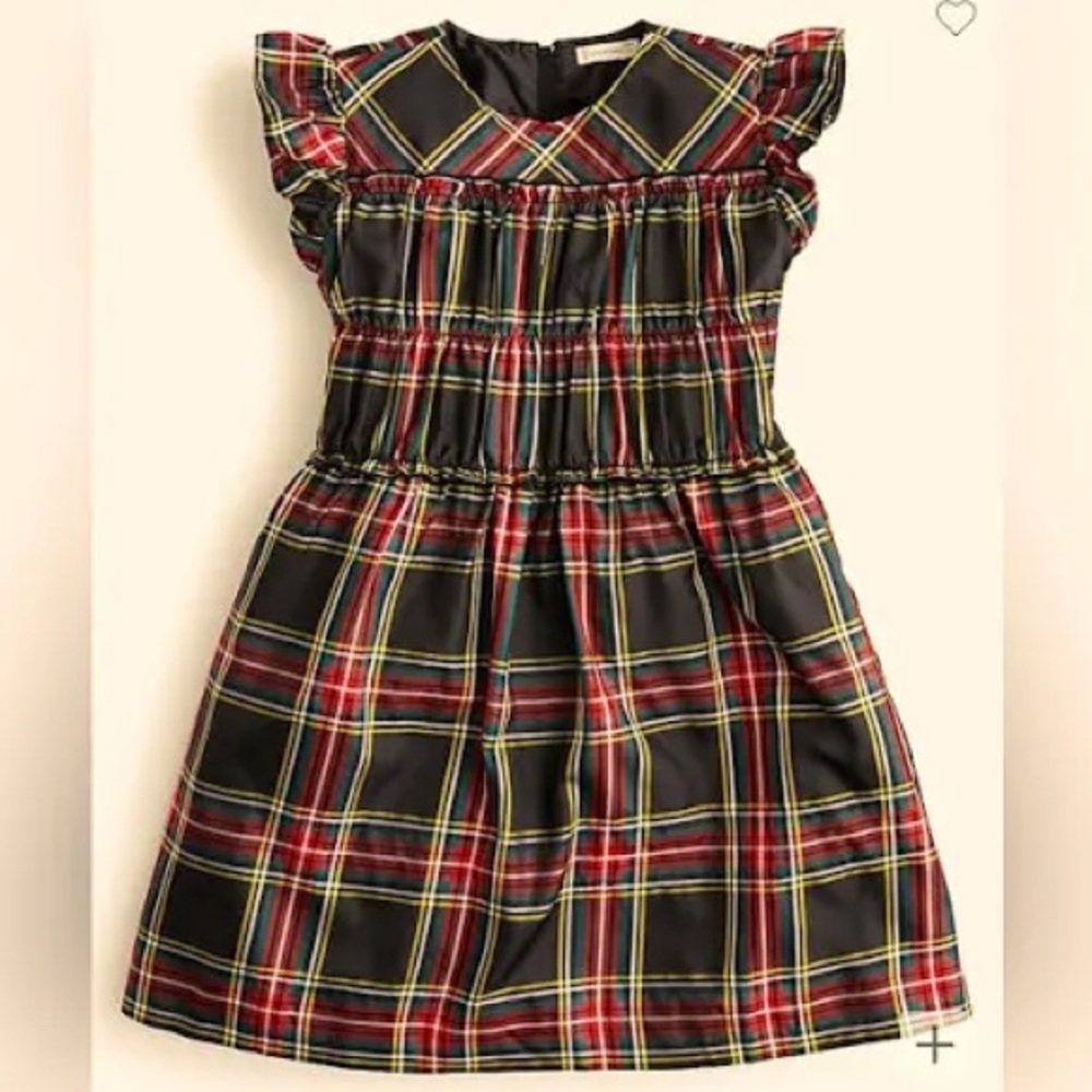 J Crew CREWCUT tartan plaid dress - girls size 5